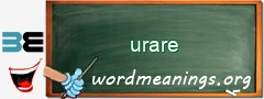 WordMeaning blackboard for urare